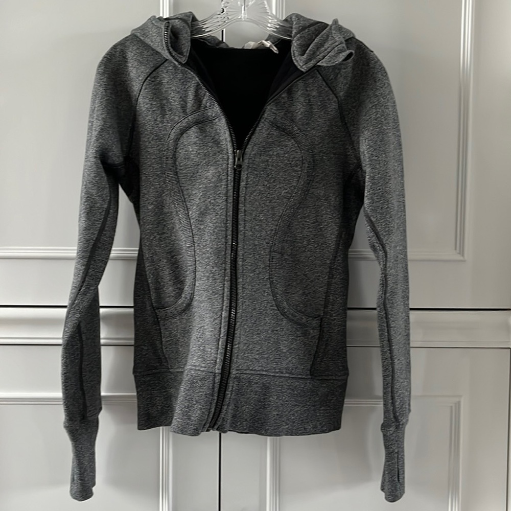 Lululemon Gray Scuba Jacket Zip Hoodie 6